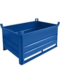 Stapelbeh&auml;lter mit Kufen, LxB 1200 x 800 mm, Traglast 500 kg, blau, ab 10 Stk Heson