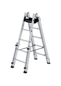 MUNK Aluminium bokladder met sporten, voor gebruik op trappen, 2 x 5 sporten