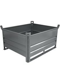 Stapelbeh&auml;lter mit Kufen, LxB 1200 x 1000 mm, Traglast 1000 kg, grau, ab 10 Stk Heson