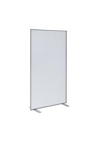 Zichtbeschermingsscheidingswand, met polycarbonaat verbindingsplaten, blank aluminiumkleurig, h x b x d = 1805 x 1000 x 480 mm