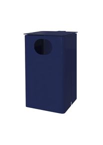Afvalbak voor buiten, inhoud 35 l, h x b x d = 537 x 325 x 388 mm, kobaltblauw, vanaf 10 stuks