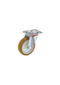 Wicke Polyurethaan band op polyamide velg, wiel-Ø x breedte = 100 x 35 mm, bouwhoogte 128 mm, zwenkwiel met glijlagers