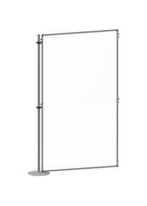 Pared separadora funcional de cristal acrílico, con patas redondas, H x A 1800 x 1000 mm, elemento de ampliación