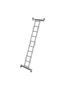 MUNK Multifunctionele ladder van aluminium, incl. werkplatform, 10 sporten