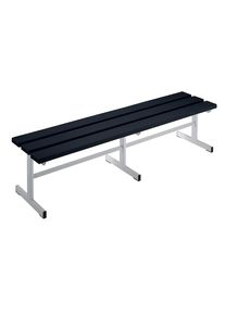 Wolf Kleedkamerbank, enkelzijdig, kunststof planken, T-voet, zwart, lengte 1500 mm