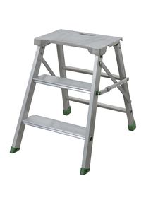 Inklapbare aluminium trap, eenzijdig oploopbaar, 3 treden inclusief platform