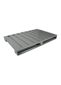 Heson Palet plano de acero, L x A 1200 x 800 mm, carga máx. 2000 kg, gris ratón