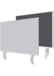 MAGNETOPLAN Bureauscherm VarioPin, whiteboard/vilt, breedte 800 mm, grijs
