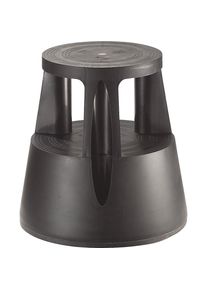 Rollhocker aus bruchsicherem Kunststoff, Tragf&auml;higkeit 150 kg, schwarz, ab 10 Stk Twinco