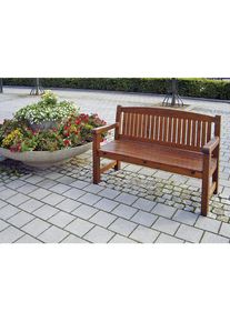 Banco de madera, marrón, altura total 930 mm, de 2 plazas
