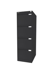 Hängeregistraturschrank, 1-bahnig, 4 Schübe, DIN A4, anthrazitgrau Bisley