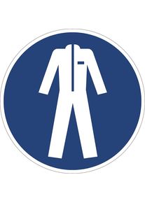 Gebodsbord, beschermende kleding verplicht, VE = 10 stuks, folie, Ø 100 mm