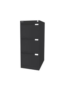 Hängeregistraturschrank, 1-bahnig, 3 Schübe, DIN A4, anthrazitgrau Bisley