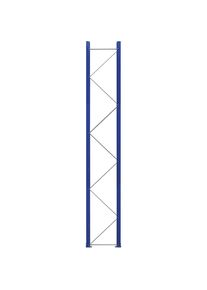 eurokraft pro Marco soporte para estanterías para palets, desmontado, azul genciana RAL 5010 / galvanizado, H x P 4620 x 750 mm