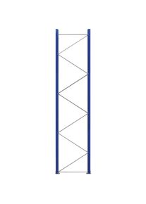 eurokraft pro Marco soporte para estanterías para palets, desmontado, azul genciana RAL 5010 / galvanizado, H x P 4620 x 1100 mm
