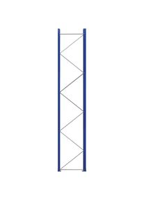 eurokraft pro Marco soporte para estanterías para palets, premontado, azul genciana RAL 5010 / galvanizado, H x P 4620 x 900 mm