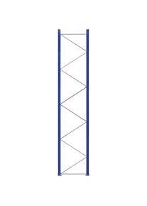 eurokraft pro Marco soporte para estanterías para palets, premontado, azul genciana RAL 5010 / galvanizado, H x P 5250 x 1100 mm