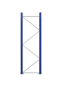 eurokraft pro Marco soporte para estanterías para palets, premontado, azul genciana RAL 5010 / galvanizado, H x P 2730 x 900 mm