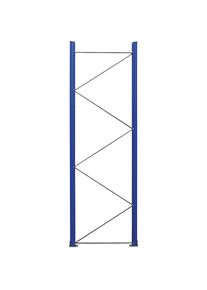 eurokraft pro Marco soporte para estanterías para palets, desmontado, azul genciana RAL 5010 / galvanizado, H x P 3360 x 1100 mm