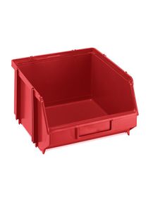 Magazijnbak, zelfdragend, l x b x h = 234 x 218 x 129 mm, VE = 16 stuks, rood, VE = 16 st.