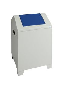 Putzwollkasten, Volumen 73 l, lichtgrau/enzianblau