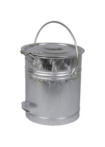 Emmer met scharnierdeksel, van plaatstaal, inhoud 20 l, h x Ø = 340 x 280 mm, vanaf 5 stuks