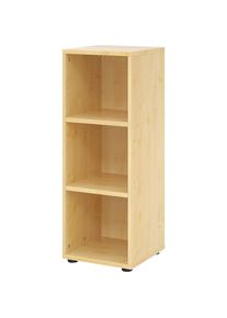 VERA-ZWO - Kantoorstelling, h x b x d = 1100 x 400 x 400 mm, 3 ordnerhoogtes, ahornhoutdecor