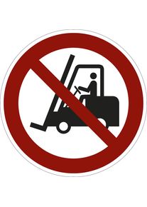 Verbodsbord, voor vorkheftrucks verboden, VE = 10 stuks, folie, Ø 100 mm