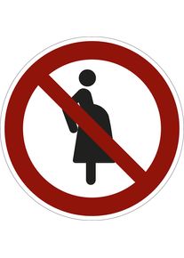 Verbodsbord, voor zwangere vrouwen verboden, VE = 10 stuks, folie, Ø 100 mm