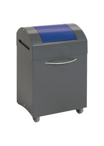Wertstoffsammler, flammverlöschend, BxT 380 x 320 mm, Volumen 45 l, Einwurf enzianblau