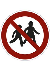 Verbodsbord, kinderen verboden, VE = 10 stuks, folie, Ø 200 mm