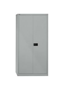 Bisley Armario de puertas batientes UNIVERSAL, H x A x P 1950 x 914 x 400 mm, con módulo guardarropa, plateado