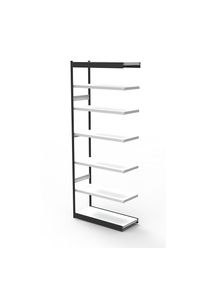 Kantoor-stellingsysteem, zonder achterwand, stellinghoogte 2600 mm, aanbouwstelling, breedte x diepte = 750 x 300 mm