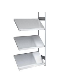 hofe Estantería inclinada, altura de estantería 2000 mm, anchura de balda 1000 mm, estantería de ampliación, galvanizada