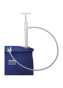 Bomba manual de PTFE para bidones, con manguera de descarga y grifo, profundidad de inmersión 600 mm, 270 ml/bombeo