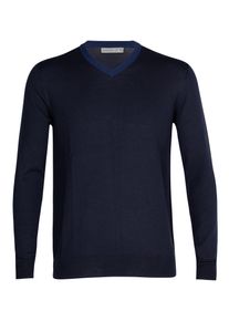 Icebreaker Sweater col V Shearer - Homme - Midnight Navy/royal Navy - Taille L