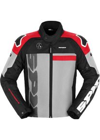 Spidi Progressive Net, textieljas , kleur: zwart/grijs/rood , maat: L