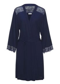 Lascana Dames Ochtendjas donkerblauw XS