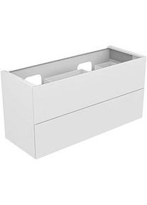 KEUCO Edition 11 Waschtischunterschrank 31264370100 140 x 70 x 53,5 cm, mit LED-Beleuchtung, Strukturlack Trüffel