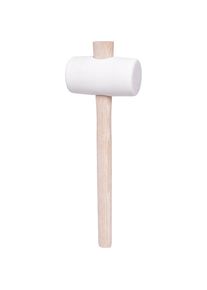 KS Tools Rubberen hamer, essenhouten steel, 500 g, lengte = 340 mm