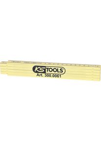 KS Tools Kunststof duimstok, lengte = 2 m, geel