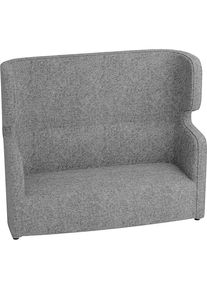 Bisley Akoestische sofa VIVO, tweezitter met hoge rugleuning, lichtgrijs