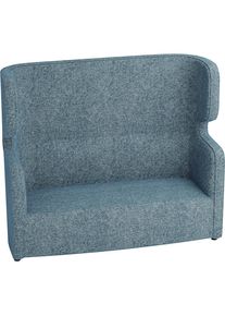 Bisley Akoestische sofa VIVO, tweezitter met hoge rugleuning, lichtblauw