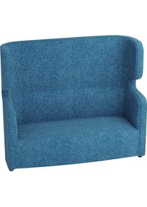 Bisley Akoestische sofa VIVO, tweezitter met hoge rugleuning, blauw