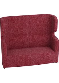 Bisley Akoestische sofa VIVO, tweezitter met hoge rugleuning, rood