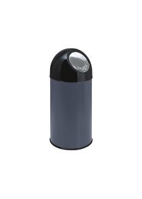 Push-Mülleimer, Stahl, Volumen 40 l, grau, ab 2 Stk