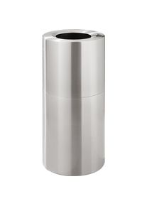 Designer-afvalbak, aluminium, inhoud 70 l, h x Ø = 775 x 380 mm, zonder binnenemmer