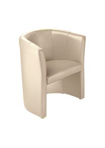 Clubfauteuil, bekleding polyurethaan, beige