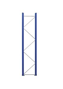 eurokraft pro Marco soporte para estanterías para palets, desmontado, azul genciana RAL 5010 / galvanizado, H x P 3360 x 750 mm