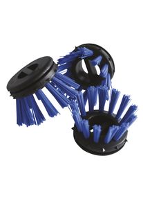Miltex Cepillo redondo para esteras de anillos de goma, plástico, UE 10 unid., negro y azul